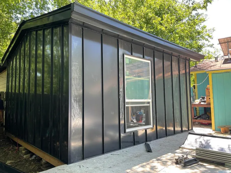Black standing seam metal wall panels for Metal Roof Installation in Dripping Springs